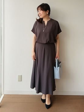 「Sunauna（スーナウーナ）のアイテム」を使った、なみきさん（レディース・165cm）の春コーディネート
