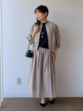 「UNTITLED（アンタイトル）のアイテム（ブルゾン）」を使った、なみきさん（レディース・165cm）の春コーディネート