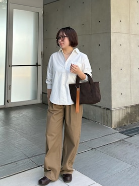 「russet（ラシット）のアイテム」を使った、haineさん（レディース・153cm）の秋コーディネート