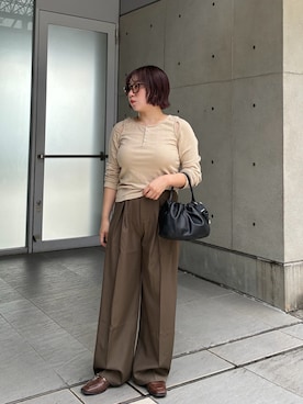 「russet（ラシット）のアイテム」を使った、haineさん（レディース・153cm）の秋コーディネート