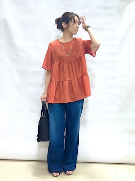 まっつんさん（レディース・160cm）の夏コーディネート