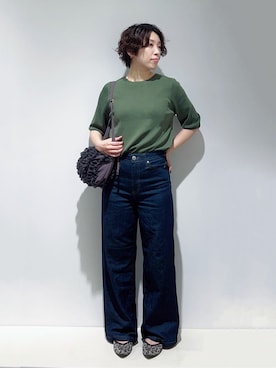 「SOMETHING（サムシング）のアイテム」を使った、まっつんさん（レディース・160cm）の夏コーディネート