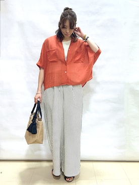 まっつんさん（レディース・160cm）の夏コーディネート