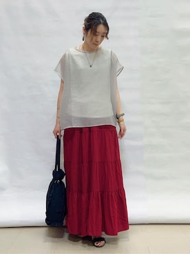 まっつんさん（レディース・160cm）の夏コーディネート