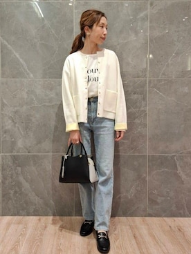 「TAKEO KIKUCHI（タケオキクチ）のアイテム」を使った、ryonさん（レディース・153cm）の冬コーディネート