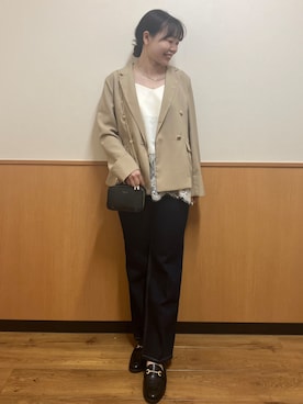 「index（インデックス）のアイテム（テーラードジャケット）」を使った、MAYUKIさん（レディース・156cm）の春コーディネート
