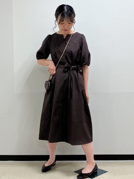 「アイテム（チャーム、ブラウン系）」を使った、MAYUKIさん（レディース・156cm）の夏コーディネート