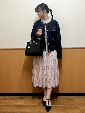「Rubyrivet（ルビーリベット）のアイテム（スカート）」を使った、MAYUKIさん（レディース・156cm）の春コーディネート