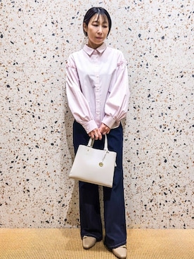 「index（インデックス）のアイテム（バッグ）」を使った、yoshimiさん（レディース・153cm）の冬コーディネート