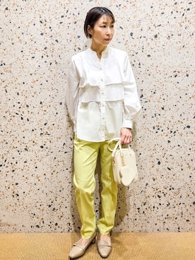 「index（インデックス）のアイテム（バッグ）」を使った、yoshimiさん（レディース・153cm）の春コーディネート