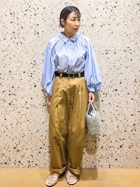 「INDIVI（インディヴィ）のアイテム」を使った、yoshimiさん（レディース・153cm）の春コーディネート