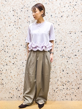 「OPAQUE.CLIP（オペークドットクリップ）のアイテム」を使った、yoshimiさん（レディース・153cm）の夏コーディネート
