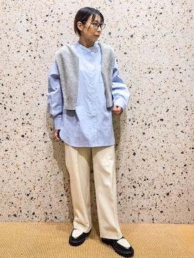 「アイテム（チャーム、グレー系）」を使った、yoshimiさん（レディース・153cm）の秋コーディネート