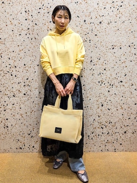 「SOUP（スープ）のアイテム」を使った、yoshimiさん（レディース・153cm）の春コーディネート