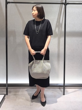 「UNTITLED（アンタイトル）のアイテム（スカート）」を使った、わたなべさん（レディース・157cm）の夏コーディネート