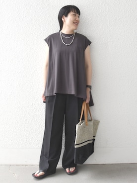 「TARANGO（タランゴ）のアイテム」を使った、星井さん（レディース・159cm）の夏コーディネート