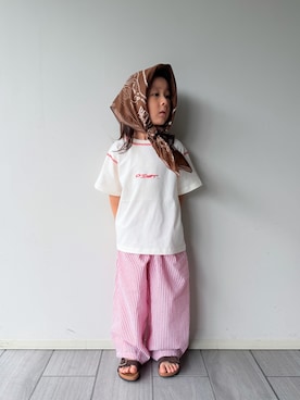 「Piet（ピエット）のアイテム」を使った、つーとひーさん（キッズ・110cm）の夏コーディネート