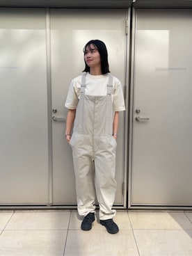「Snow Peak（スノーピーク）のSnow Peak / Recycled Cotton T-Shirt リサイクルコットンTシャツ（Tシャツ/カットソー、ベージュ系）」を使った、Snow Peak_officialさん（レディース・158cm）の春コーディネート