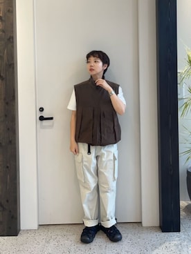 「Snow Peak（スノーピーク）のアイテム」を使った、Snow Peak_officialさん（レディース・154cm）の夏コーディネート