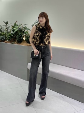 「NATURAL BEAUTY BASIC（ナチュラルビューティーベーシック）のアイテム（ショルダーバッグ）」を使った、himenbbさん（レディース・156cm）の夏コーディネート