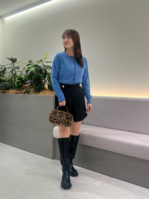 ＜EC限定カラー：ネイビー＞＜ちょうど、いい服＞“それどこの？”褒められ配色カーディガン