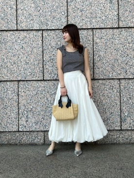 「NATURAL BEAUTY BASIC（ナチュラルビューティーベーシック）のアイテム」を使った、himenbbさん（レディース・156cm）の夏コーディネート