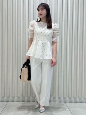 「NATURAL BEAUTY BASIC（ナチュラルビューティーベーシック）のアイテム」を使った、himenbbさん（レディース・156cm）の夏コーディネート