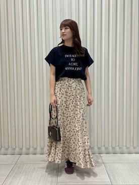 「NATURAL BEAUTY BASIC（ナチュラルビューティーベーシック）のアイテム（ショルダーバッグ）」を使った、himenbbさん（レディース・156cm）の夏コーディネート