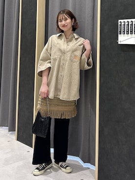 「LEPSIM（レプシィム）の【CONVERSE／コンバース】AS/AGED/AC/OX　573027（Sneakers、ブラウン系）」を使った、rikaさん（レディース・164cm）の春コーディネート