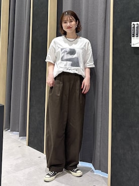 「LEPSIM（レプシィム）の【CONVERSE／コンバース】AS/AGED/AC/OX　573027（Sneakers、ブラウン系）」を使った、rikaさん（レディース・164cm）の春コーディネート