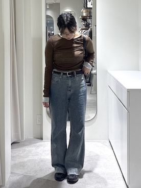 「FREE'S MART（フリーズマート）のアイテム（パンツ）」を使った、yooo0onさん（レディース・164cm）の秋コーディネート