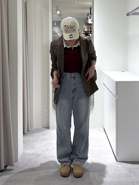 「FREE'S MART（フリーズマート）のアイテム（パンツ）」を使った、yooo0onさん（レディース・164cm）の秋コーディネート