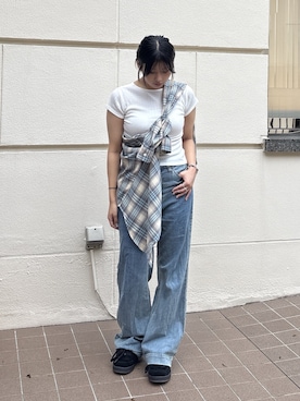 「FREE'S MART（フリーズマート）のアイテム」を使った、yooo0onさん（レディース・164cm）の夏コーディネート