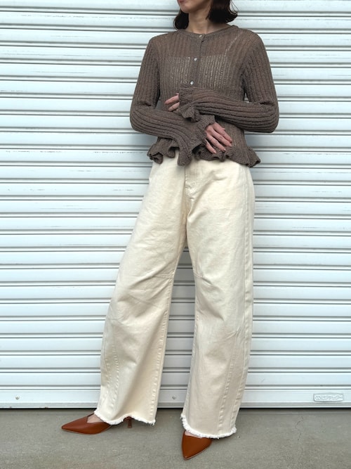 前後2WAYフリルカーディガン