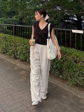 「Lattice（Lattice）のアイテム」を使った、natsuki⭐︎さん（レディース・158cm）の夏コーディネート