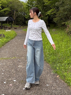 「アイテム（アクセサリー）」を使った、natsuki⭐︎さん（レディース・158cm）の春コーディネート