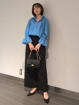 「COUP DE CHANCE（クードシャンス）のアイテム（シャツ/ブラウス）」を使った、aka03hさん（レディース・161cm）の夏コーディネート