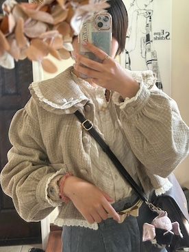 「Samansa Mos2（サマンサ モスモス）のアイテム（トップス）」を使った、アサガオさん（レディース・155cm）の春コーディネート