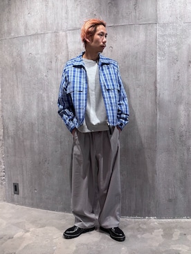 「JOURNAL STANDARD（ジャーナルスタンダード）のパターン シティ ミリタリー ジャケット（その他アウター、ブルー系）」を使った、NIBOさん（メンズ・175cm）の春コーディネート