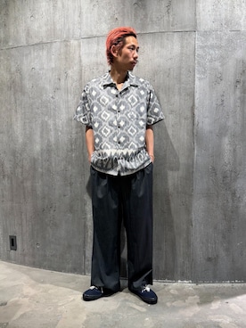 「JOURNAL STANDARD（ジャーナルスタンダード）のT/R バギー スラックス（スラックス、グレー系）」を使った、NIBOさん（メンズ・175cm）の春コーディネート