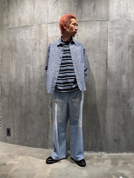 「LACOSTE（ラコステ）のアイテム」を使った、NIBOさん（メンズ・175cm）の春コーディネート