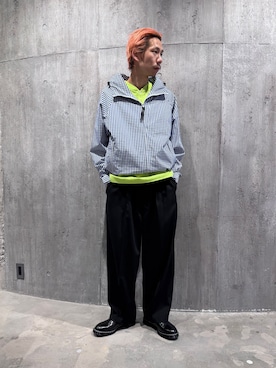 「JOURNAL STANDARD（ジャーナルスタンダード）のパターン フーディ シティ ジャケット（その他アウター、ブルー系）」を使った、NIBOさん（メンズ・175cm）の春コーディネート