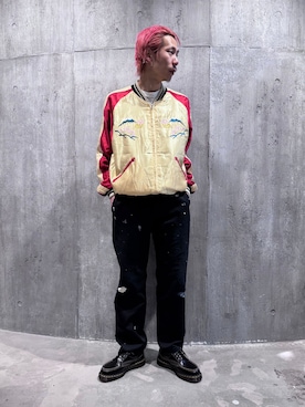 「Dr. Martens（ドクターマーチン）のDr.Martens / ドクターマーチン Lowell BLACK ANALINE（その他シューズ、ブラック系）」を使った、NIBOさん（メンズ・175cm）の春コーディネート