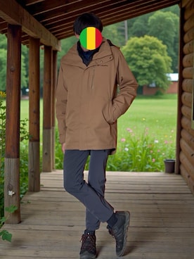 「Columbia（コロンビア）のアイテム（その他アウター、ベージュ系）」を使った、Na:katenさん（メンズ・170cm）の冬コーディネート