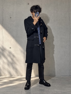 Mackintoshのダッフルコートを使った人気ファッションコーディネート