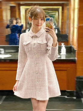 「アイテム（ワンピース/ドレス）」を使った、やぶさやさん（レディース・170cm）の冬コーディネート