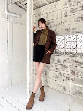 やぶさやさん（骨格ストレート・レディース・170cm）の冬コーディネート