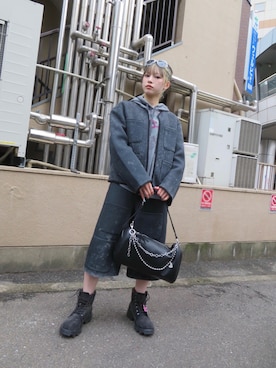 「アイテム（チャーム）」を使った、xllvdslさん（レディース・160cm）の冬コーディネート