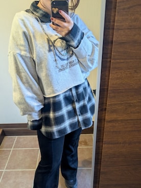 「アイテム（ポロシャツ）」を使った、まあさんさん（レディース・153cm）の秋コーディネート