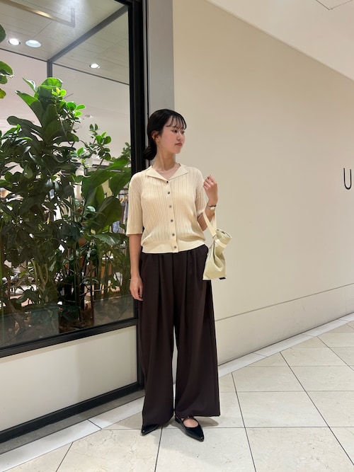 3サイズ展開』『イージーケア』タックギャザーストレートパンツ